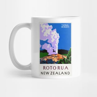 Rotorua New Zealand Vintage Poster 1930s Mug